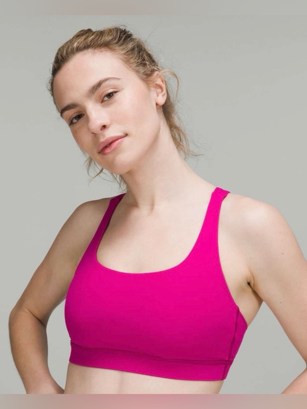 Lululemon Energy Bra *Medium Support, B–D Cups Ripened Raspberry Size 2 - Picture 2 of 6